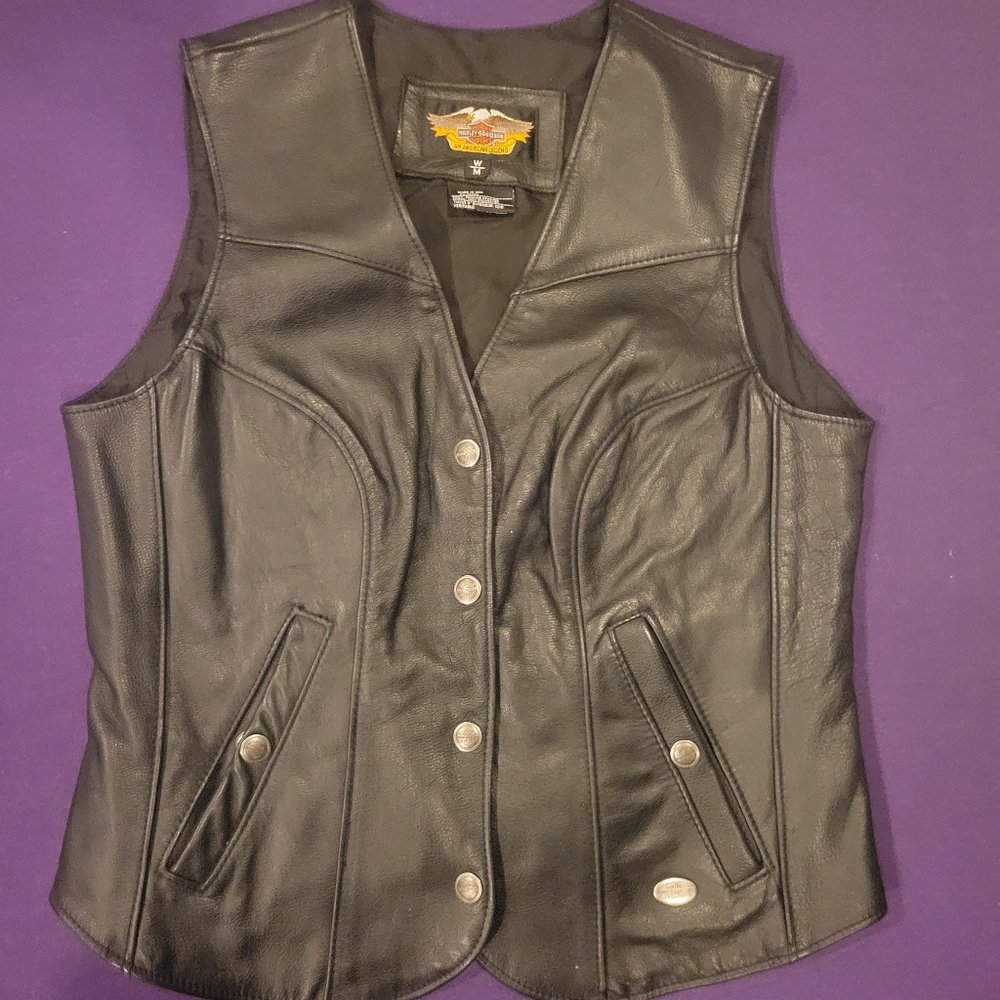 Harley davidson leather vest